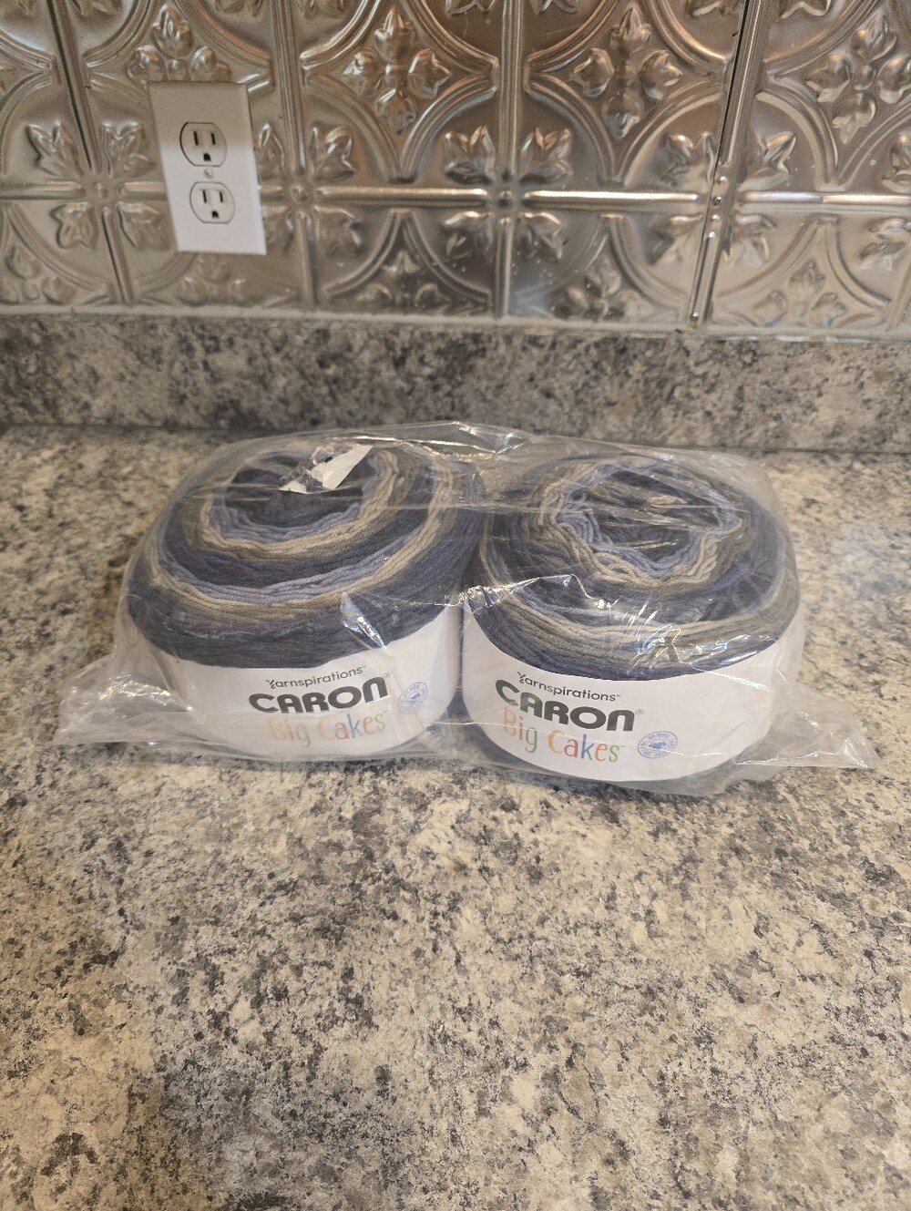New Lot of 2 Caron Big Cakes Nightberry 10.5 oz Yarn